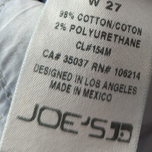 Joes Jean Women 27 Exposed Button Fly High Rise Straight Crop Debbie Denim - Picture 11 of 14